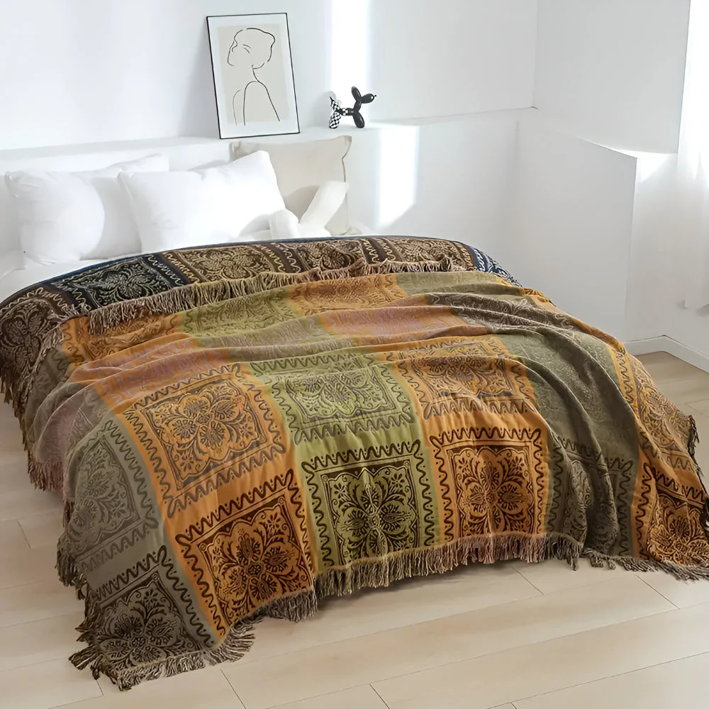 Mandala Tassel Throw Blanket - Image 2