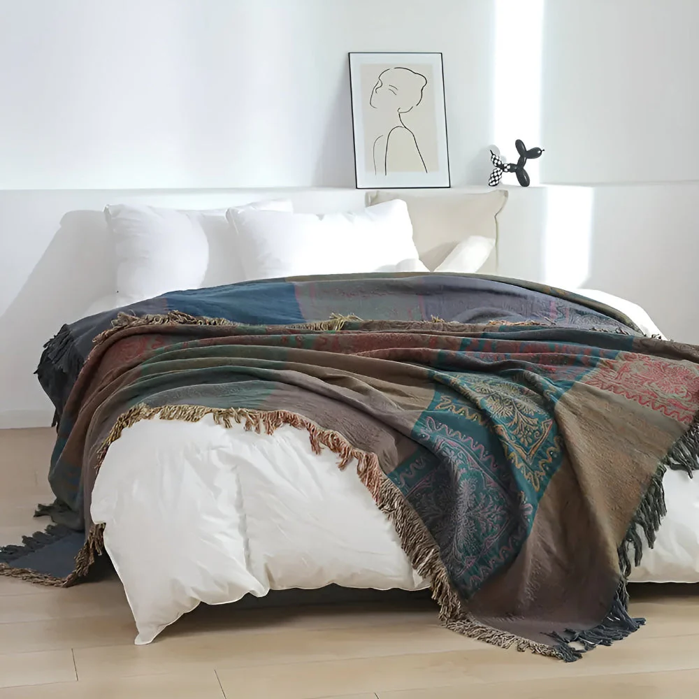 Mandala Tassel Throw Blanket - Image 5