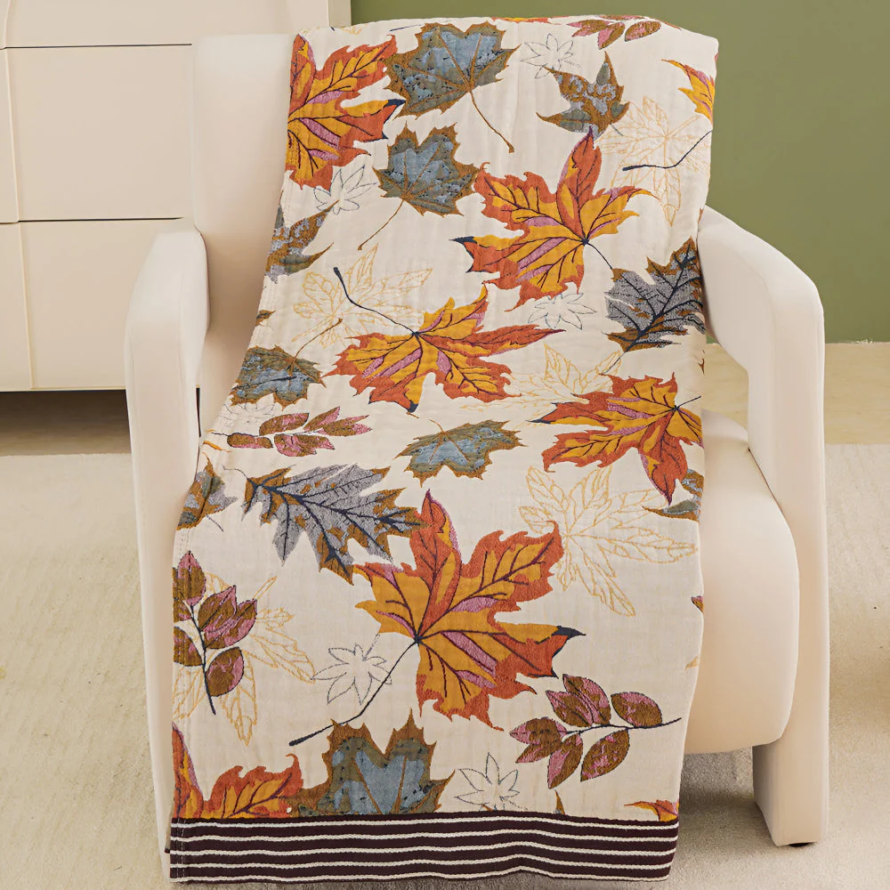 Maple Leaf Cotton Blanket - Image 4