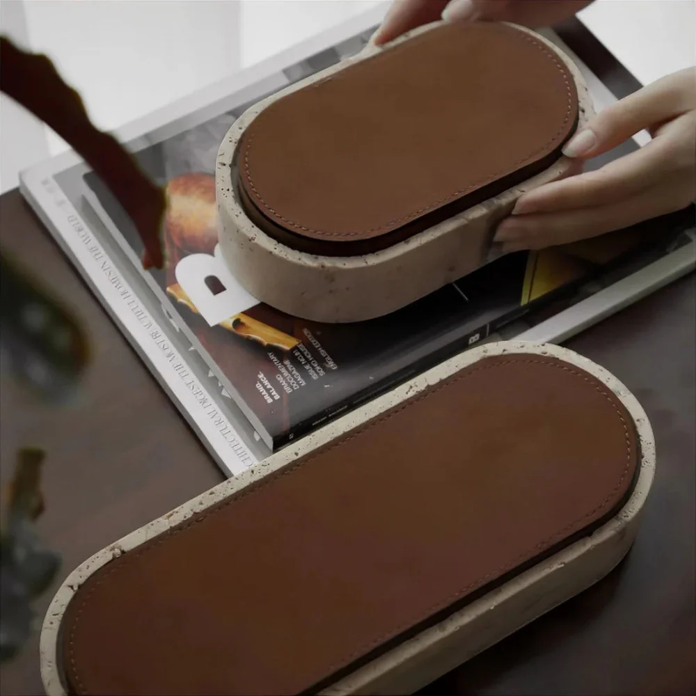 Marble Leather Lid Jewelry Storage Box - Image 5
