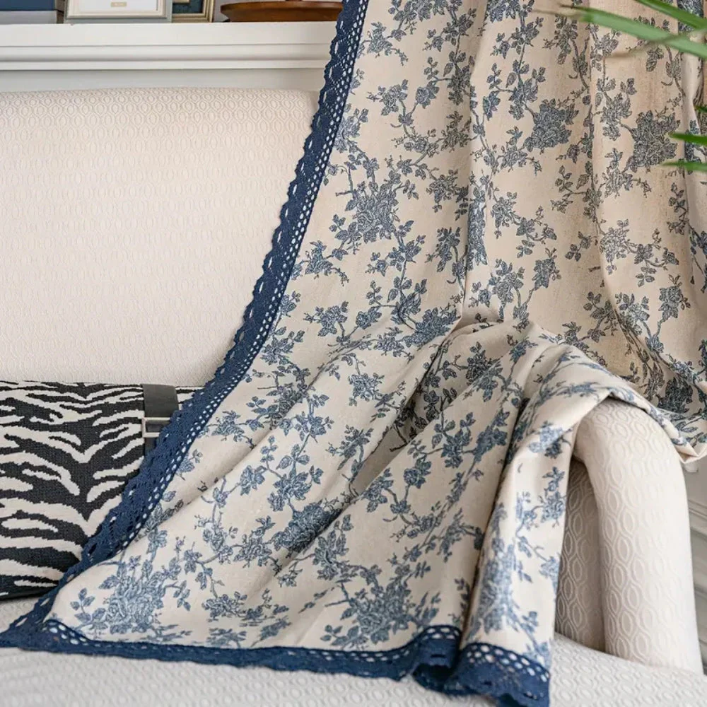 Maribelle Floral Lace-Trimmed Curtain - Image 2