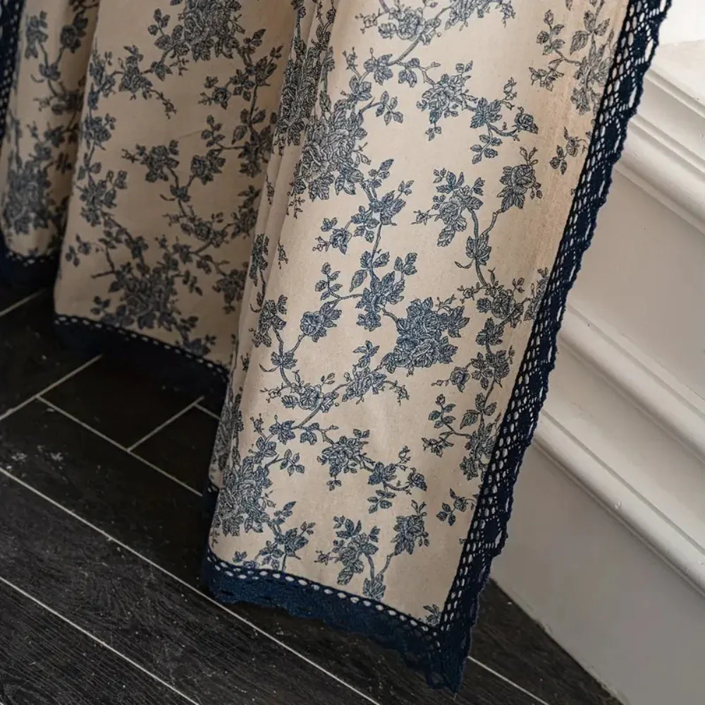 Maribelle Floral Lace-Trimmed Curtain - Image 3