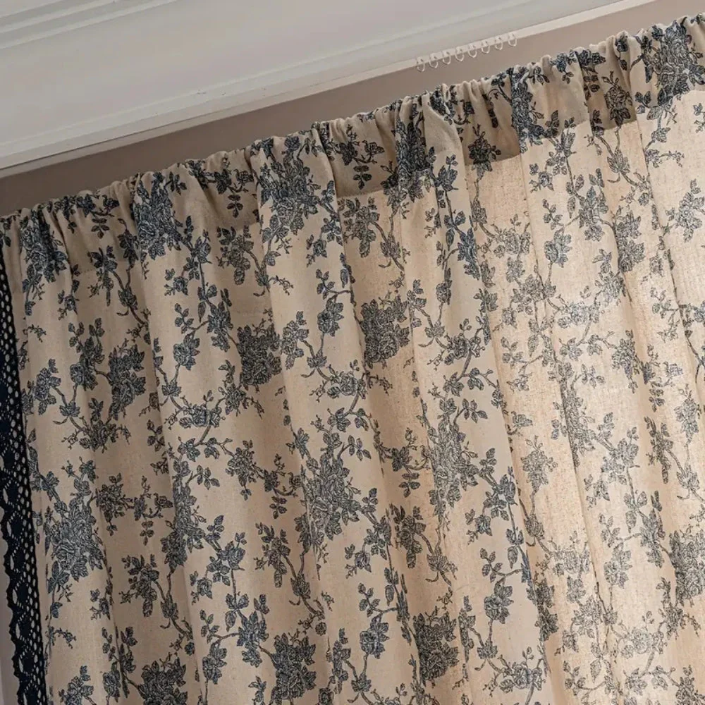 Maribelle Floral Lace-Trimmed Curtain - Image 4