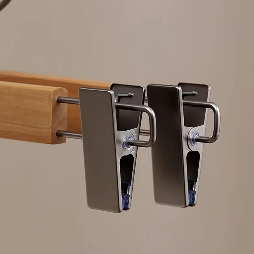 Maxwell Premium Wood Pants Hangers with Clips - Image 5