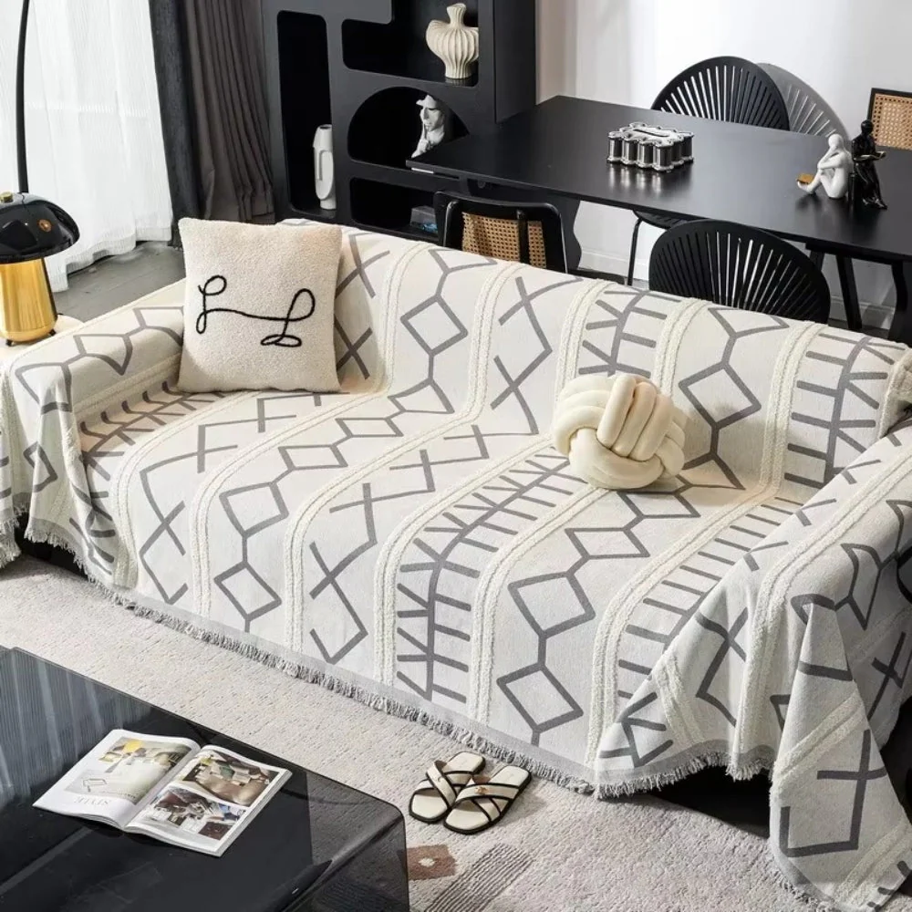 Maze Four-Season Chenille Sofa Cover - Image 3
