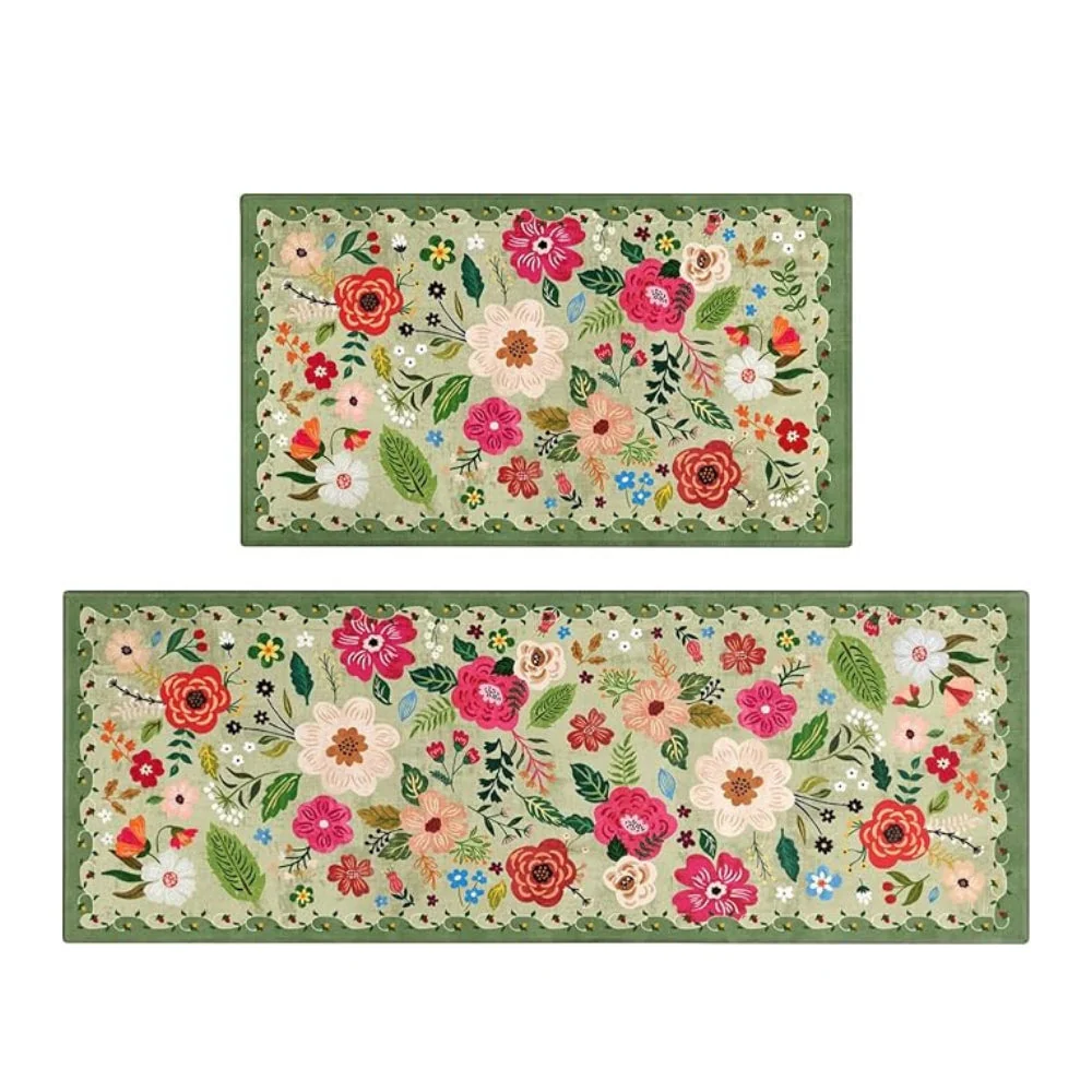 Meadow Boho Floral Kitchen Mat Set - Image 6