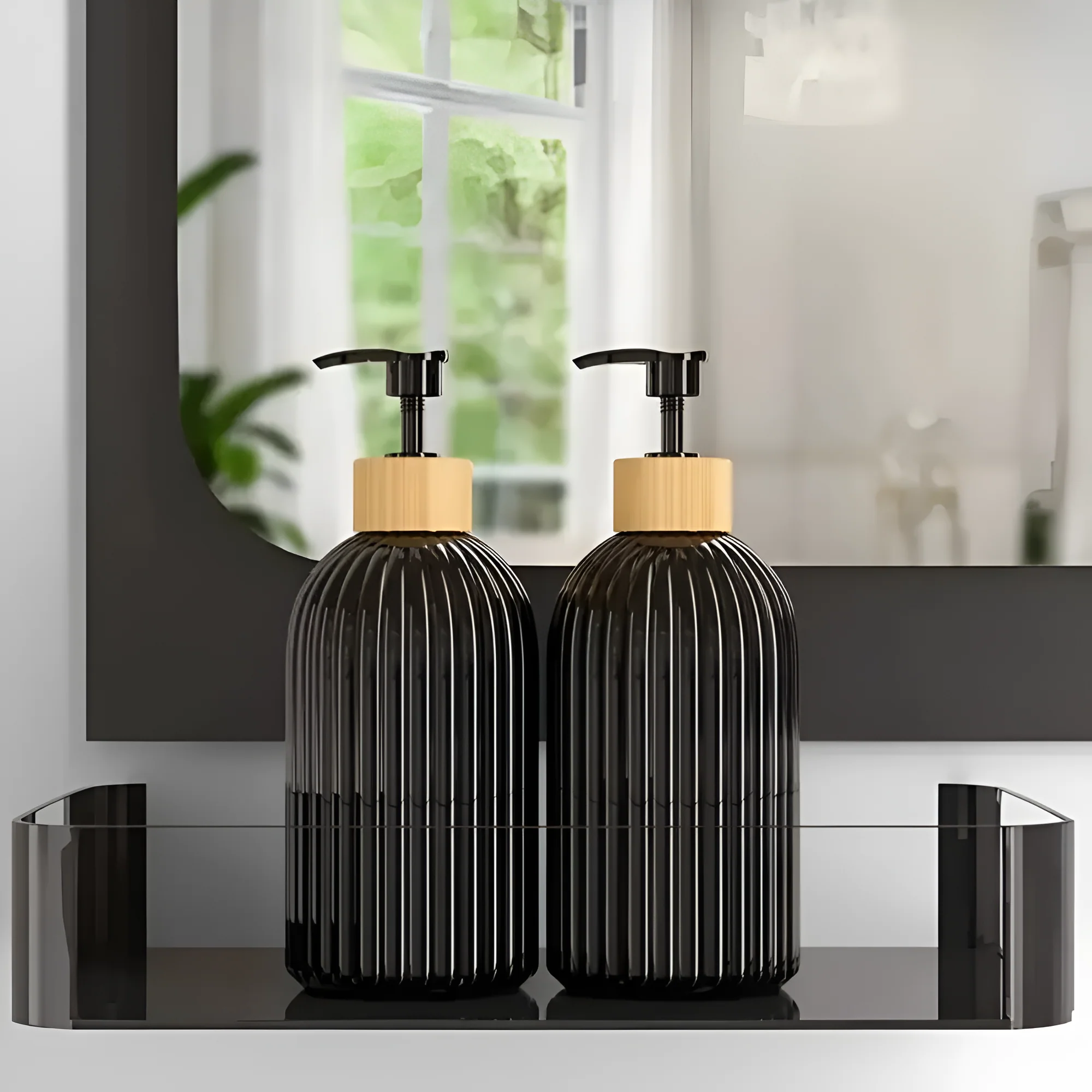 Minimalist Bamboo Pump Soap Dispenser - Image 4