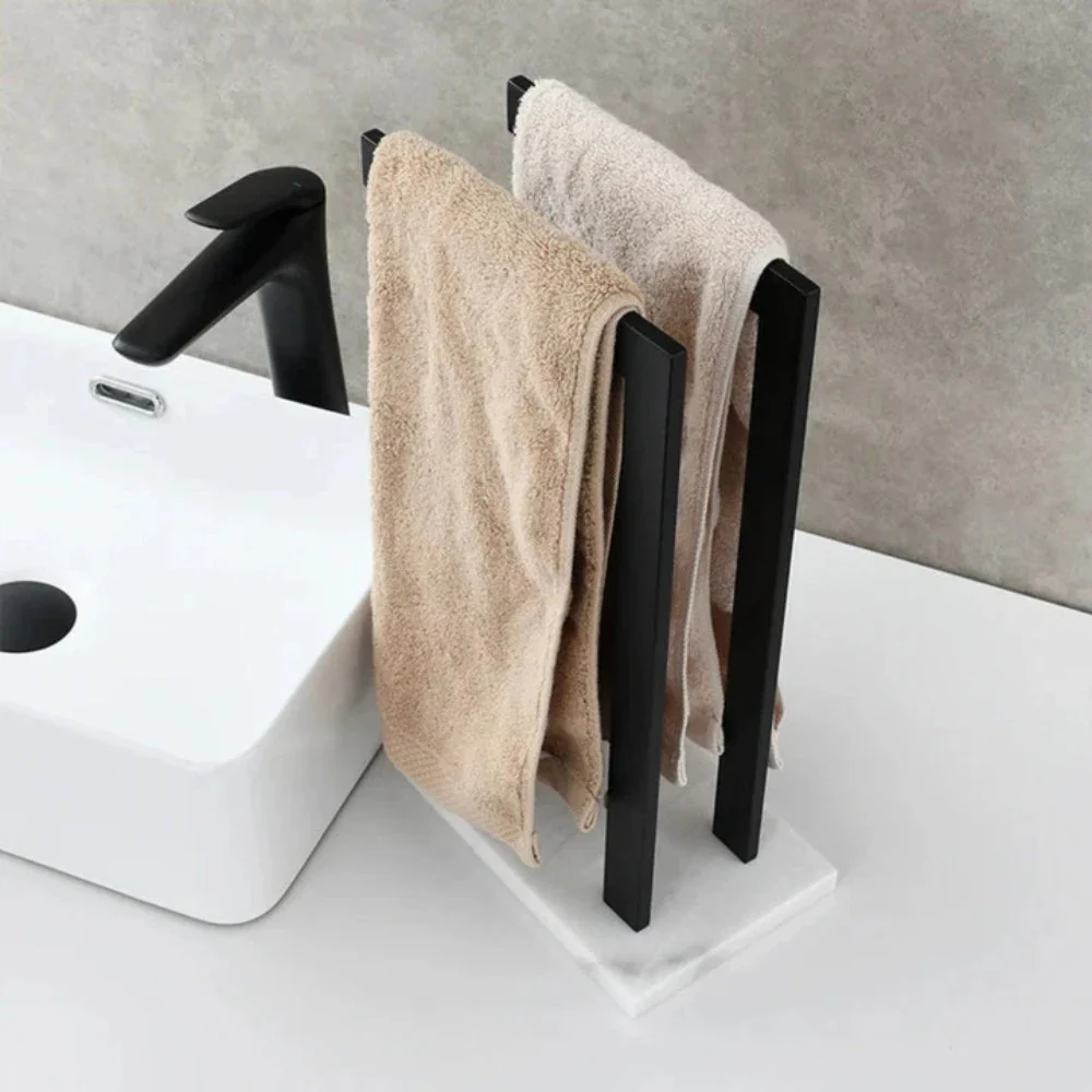 Minimalist Bathroom Vanity Double Towel Rack - Image 5