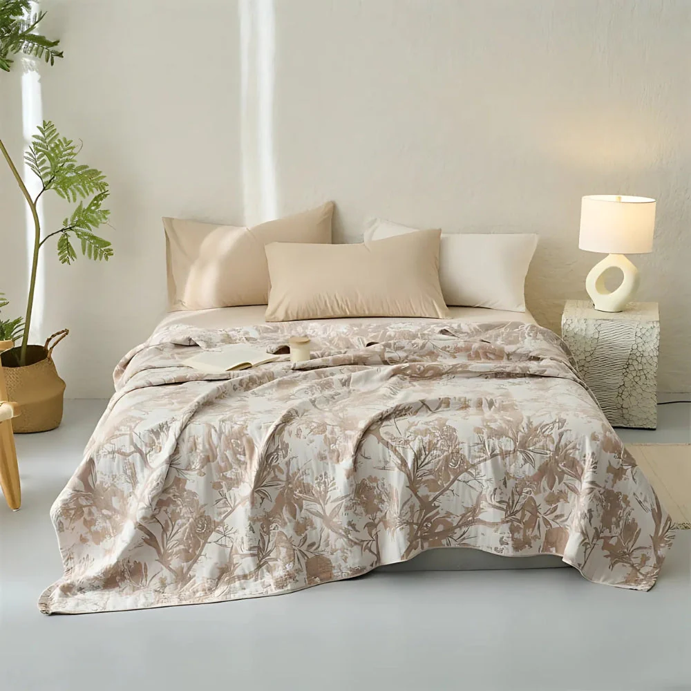 Mirel All-Season Cotton Floral Blanket - Image 3