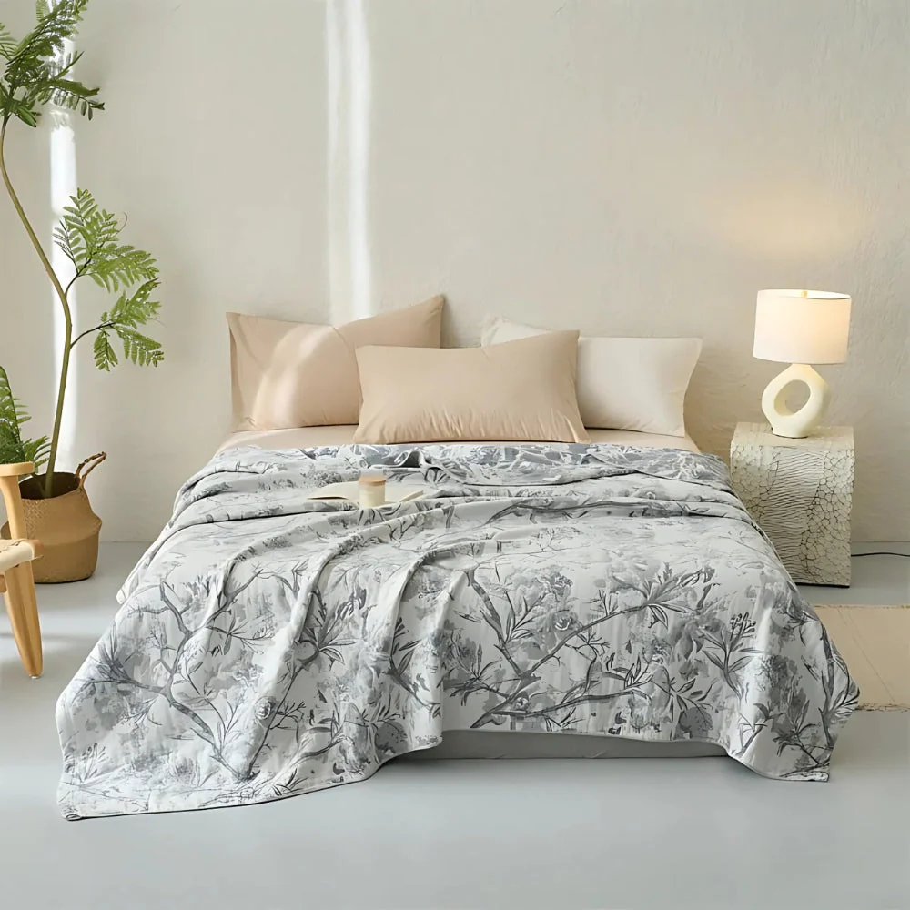 Mirel All-Season Cotton Floral Blanket - Image 5