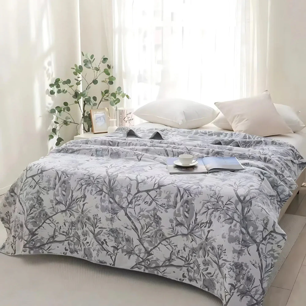 Mirel All-Season Cotton Floral Blanket - Image 6