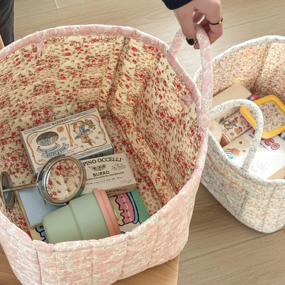 Miscellaneous Floral Quilted Storage Basket - Image 10