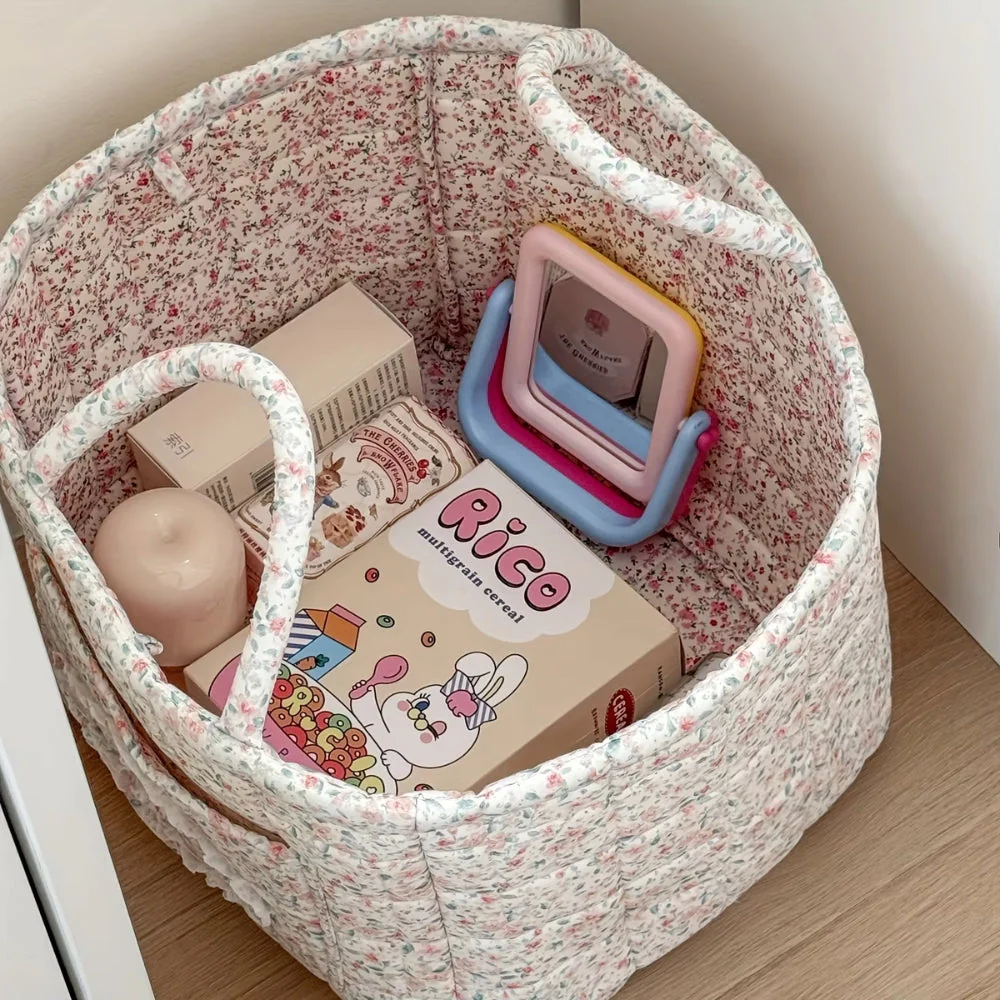 Miscellaneous Floral Quilted Storage Basket - Image 11