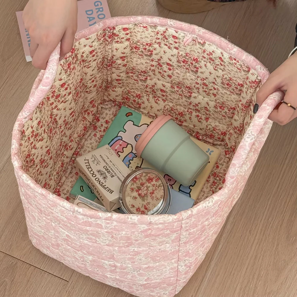 Miscellaneous Floral Quilted Storage Basket - Image 2