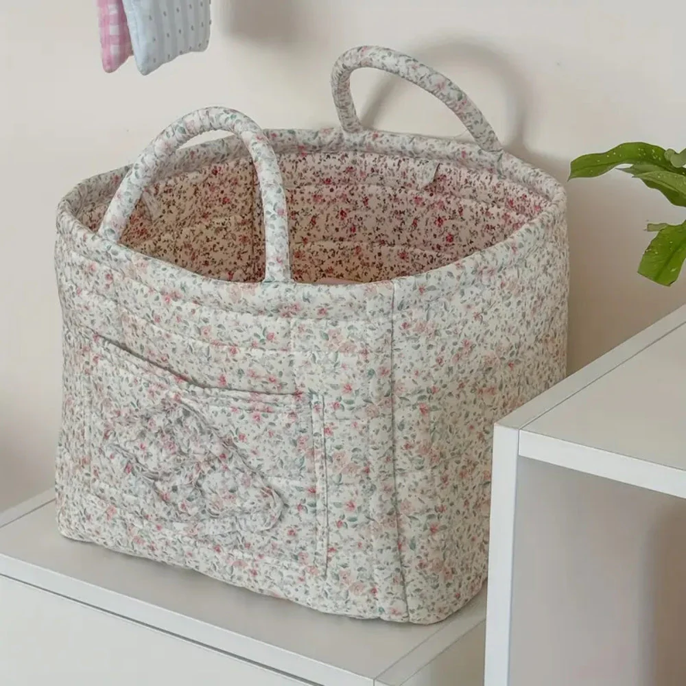 Miscellaneous Floral Quilted Storage Basket - Image 3