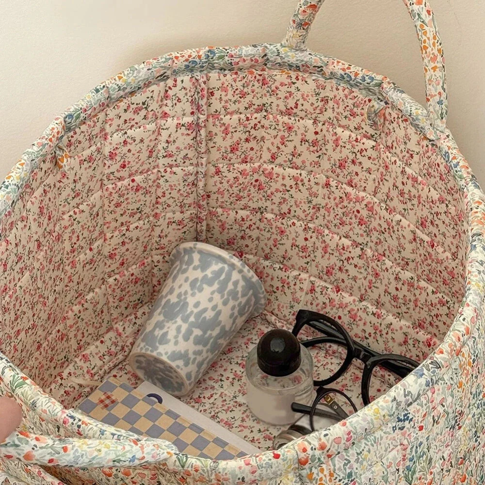 Miscellaneous Floral Quilted Storage Basket - Image 9