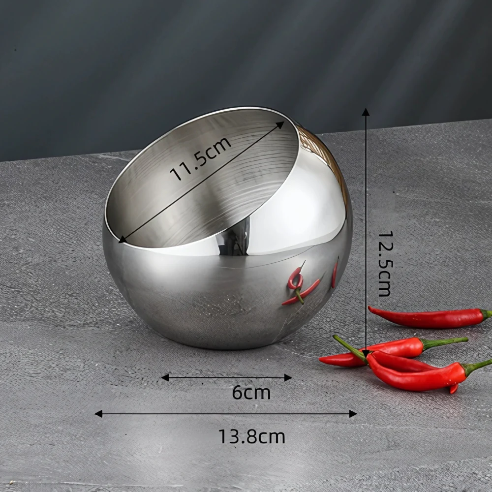 Modern Arc Steel Fruit Bowl - Image 4