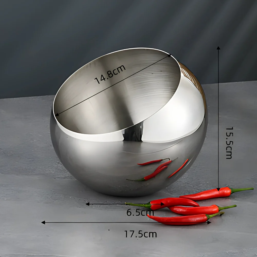 Modern Arc Steel Fruit Bowl - Image 5