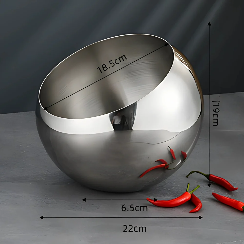 Modern Arc Steel Fruit Bowl - Image 6