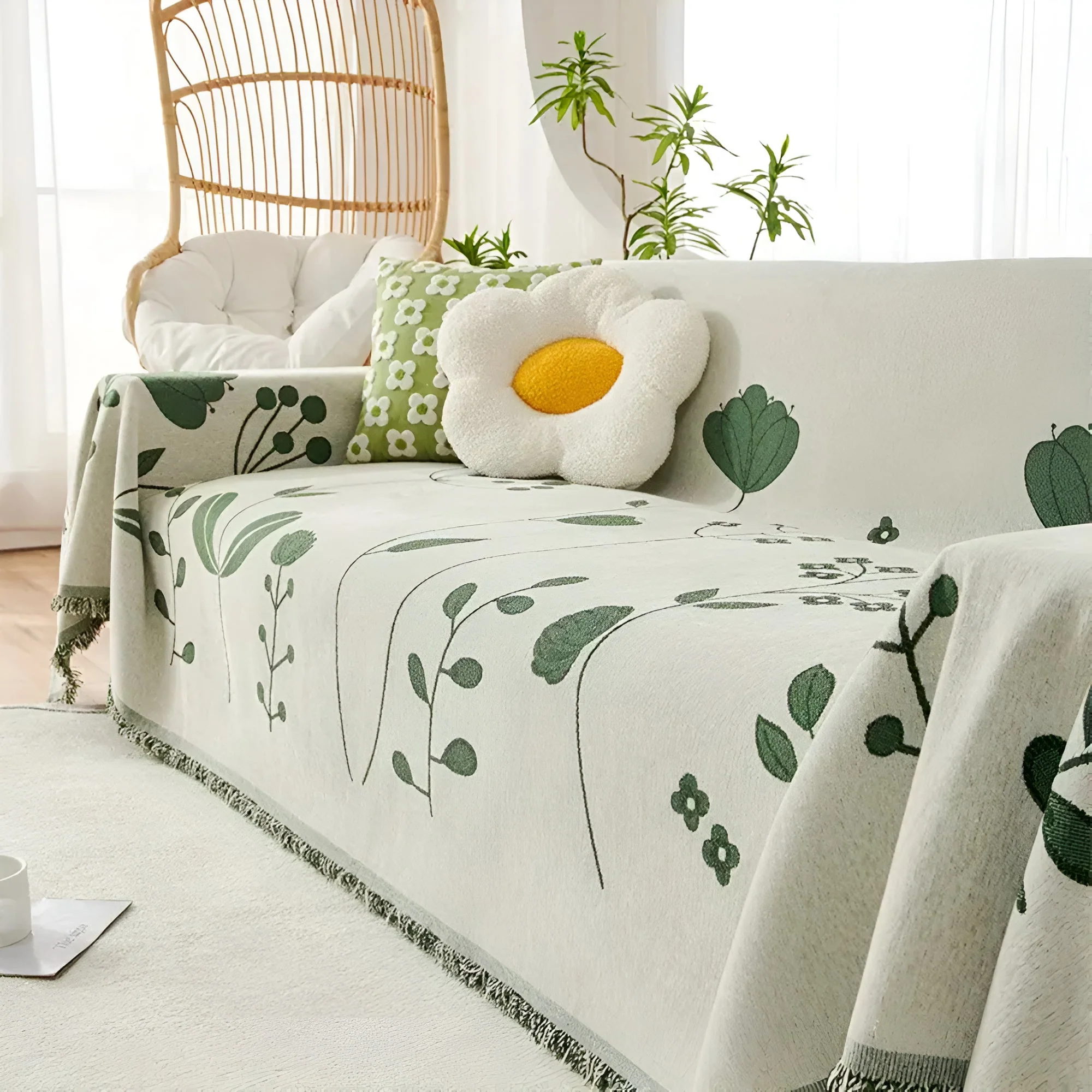 Modern Bloom Reversible Sofa Cover - Image 2