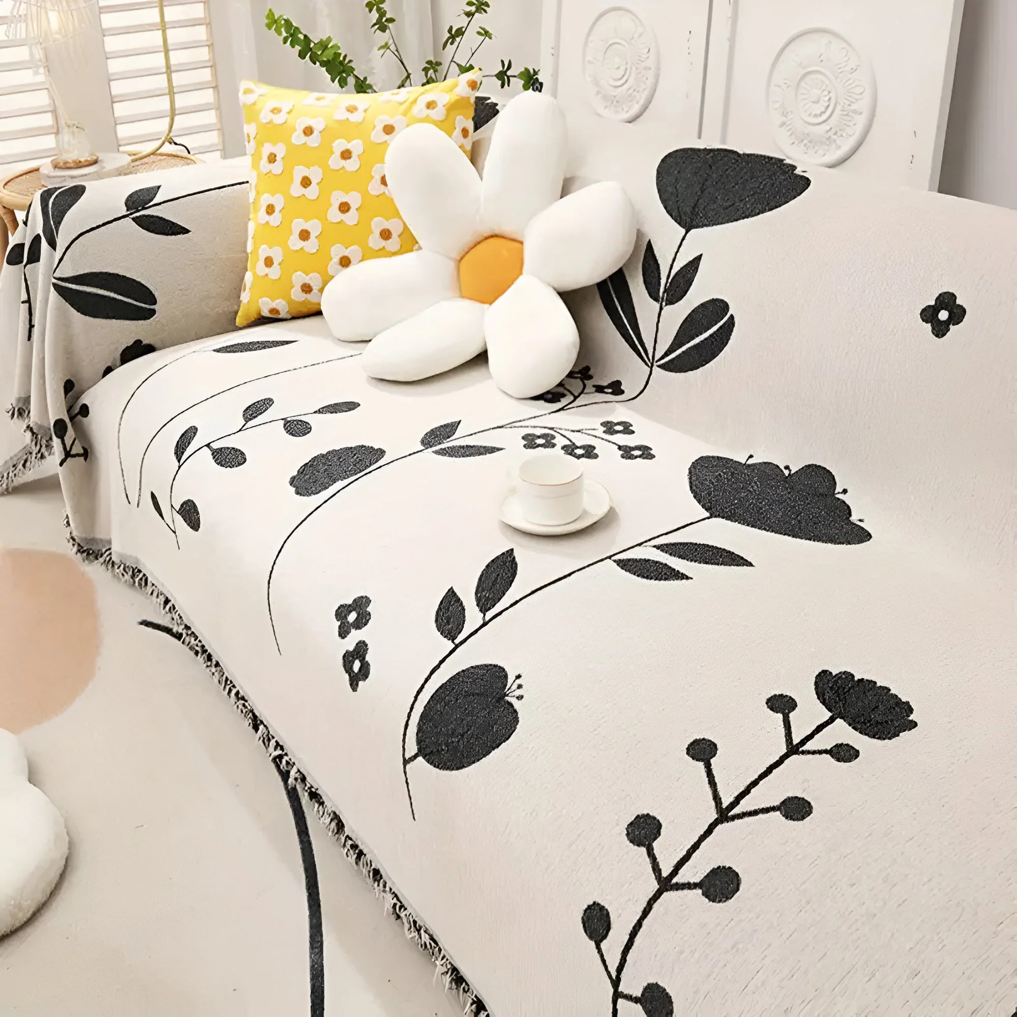 Modern Bloom Reversible Sofa Cover - Image 3