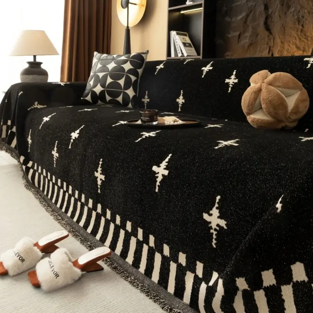 Modern Cross Pattern Sofa Cover - Image 2