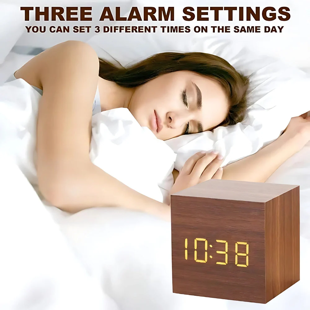 Modern Cube LED Alarm Clock - Image 5