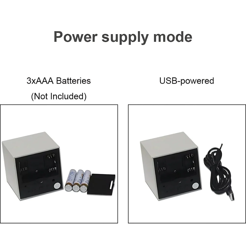 Modern Cube LED Alarm Clock - Image 8