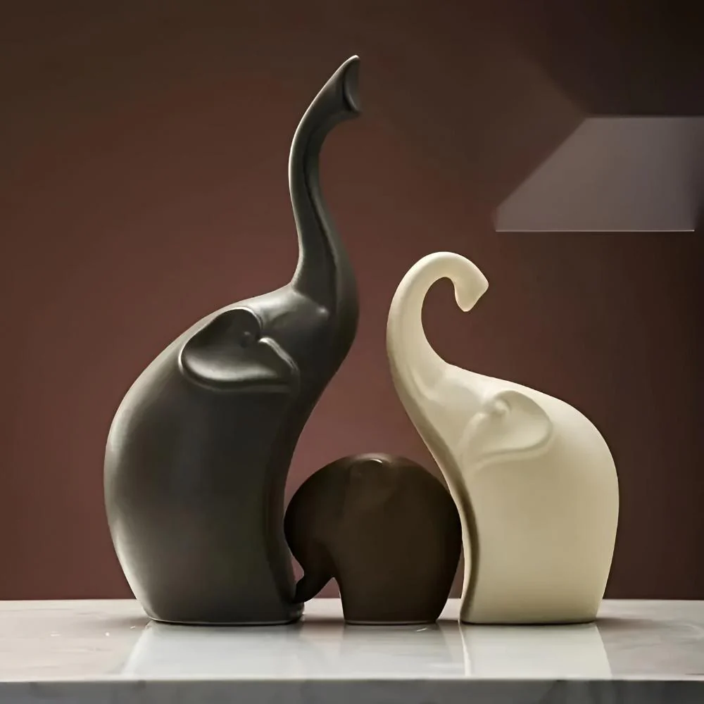 Modern Grace Elephant Sculptures - Image 5