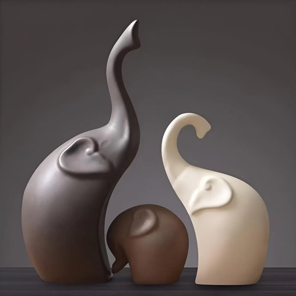 Modern Grace Elephant Sculptures - Image 7