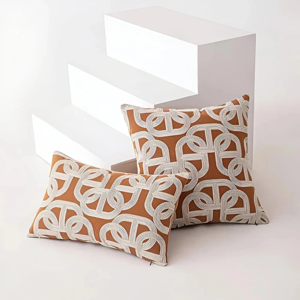 Modern Interlock Pattern Cushion Cover - Image 4