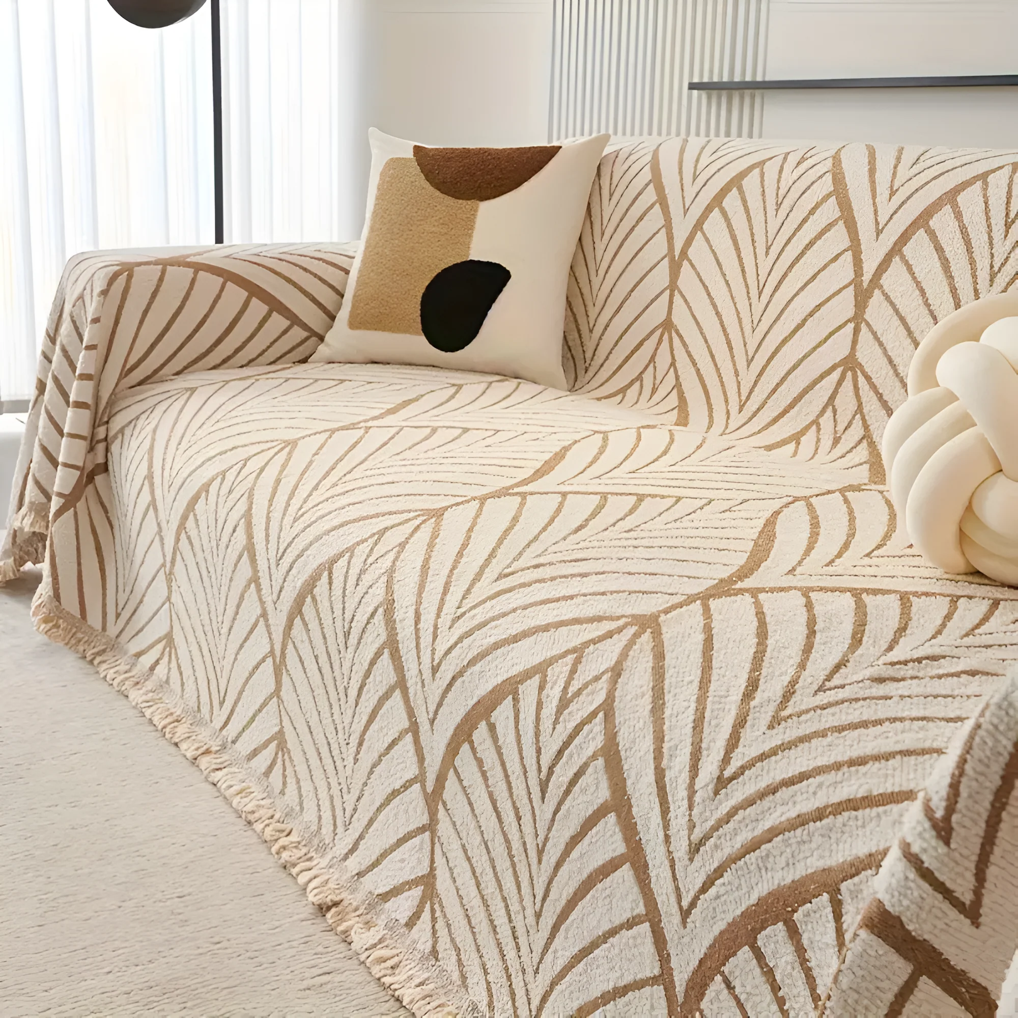 Modern Maple Leaf Sofa Cover - Image 2
