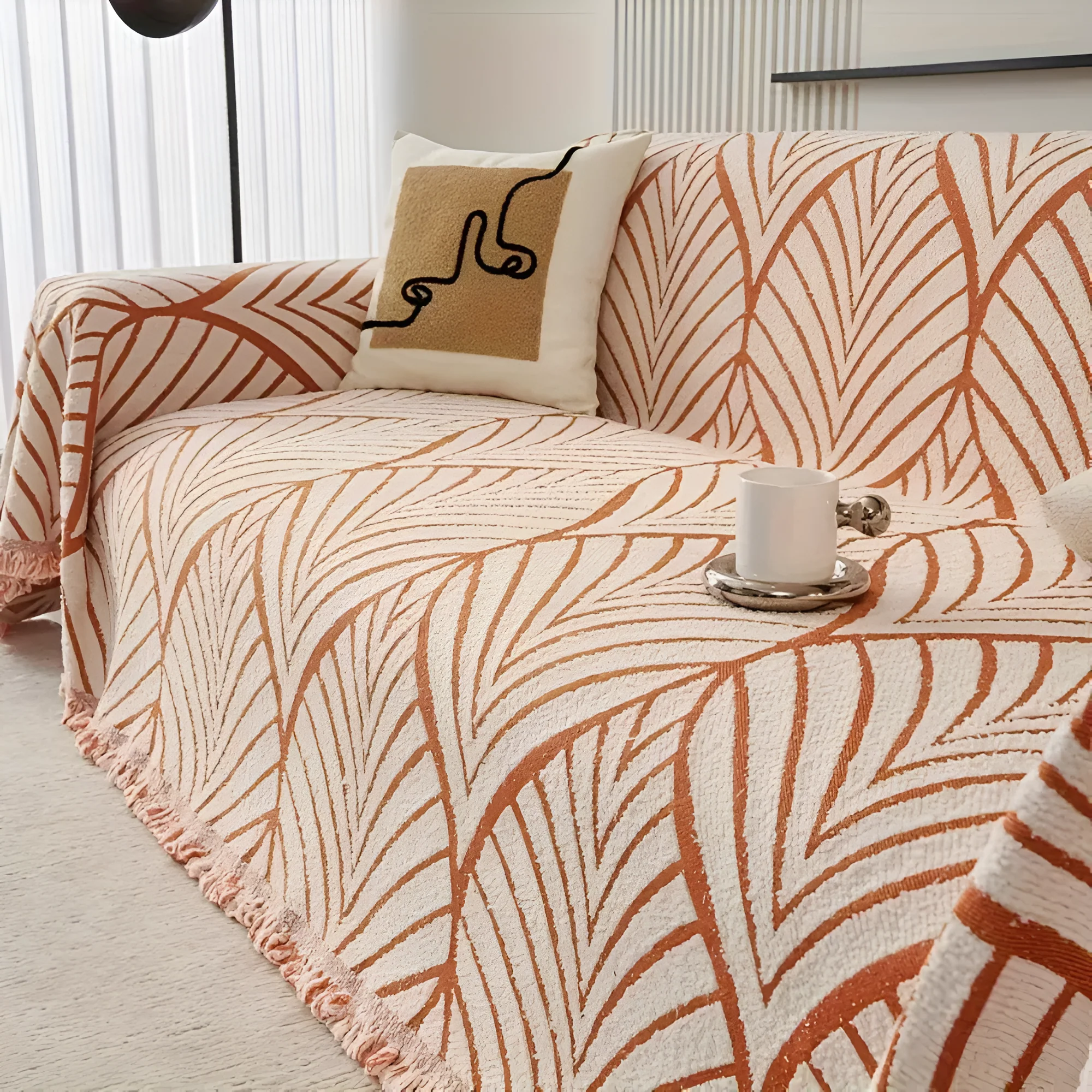 Modern Maple Leaf Sofa Cover - Image 3