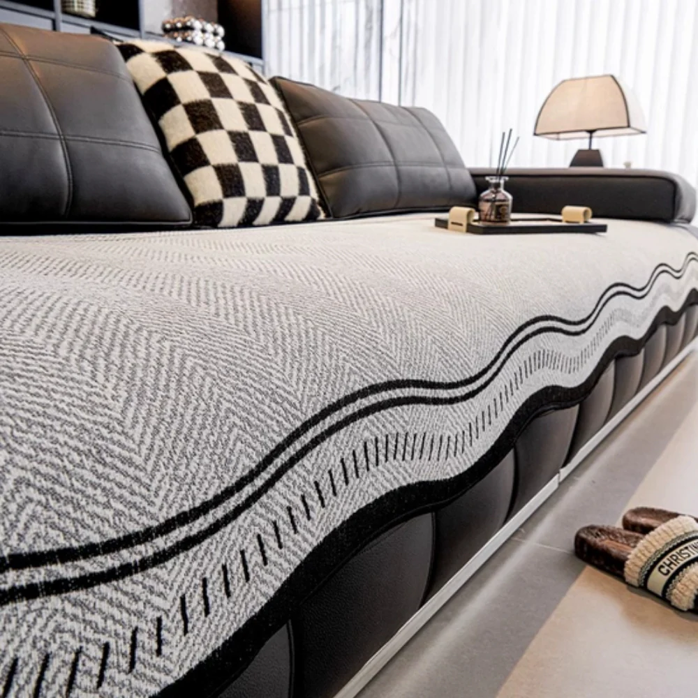 Modern Wave Anti-Slip Sofa Cover - Image 5