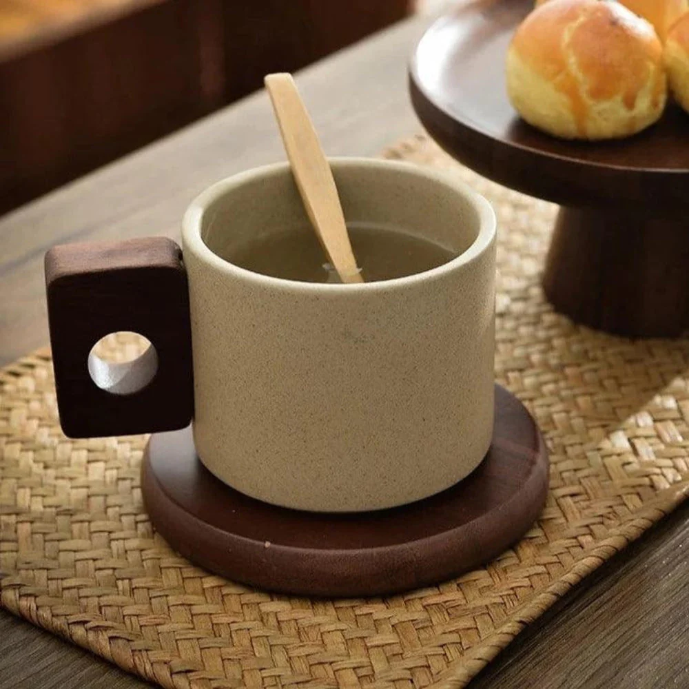 Modernist Ceramic Wooden Pallet Mug - Image 6