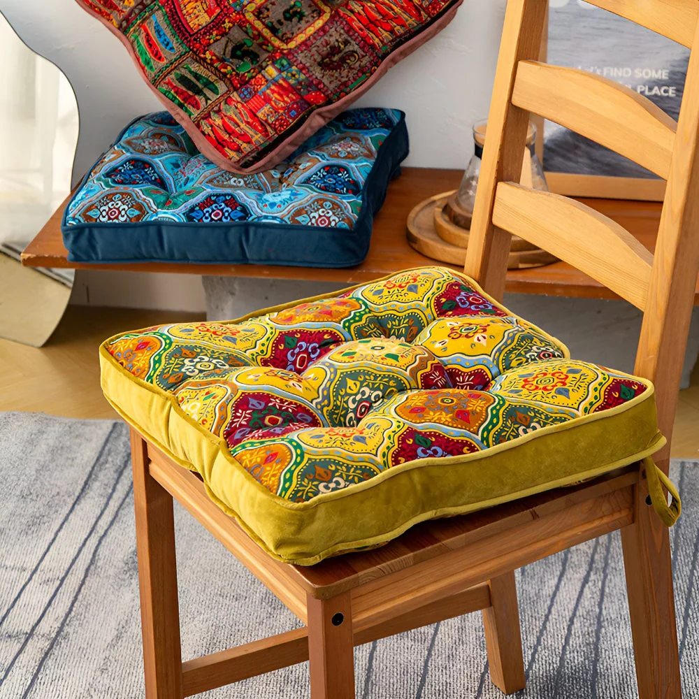 Moroccan Inspired Tie-Strap Cushion - Image 2