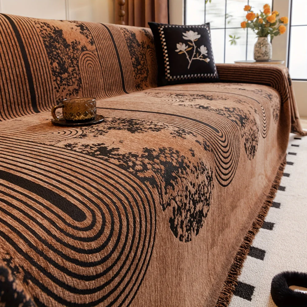 Mosaic Lines Pattern Sofa Cover - Image 3