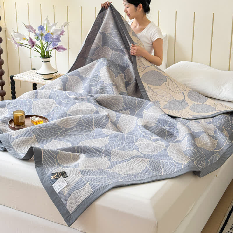Mulberry Leaf Cotton Triple Gauze Blanket - Image 2