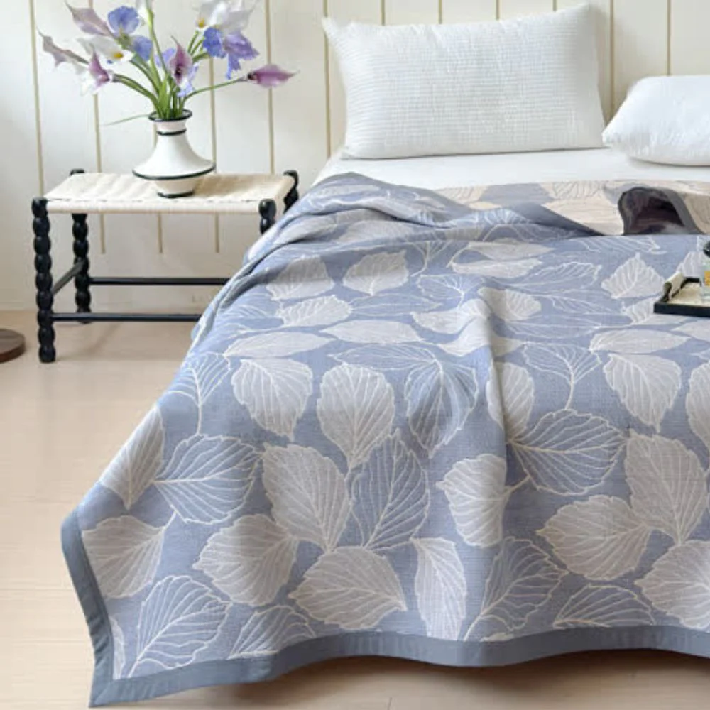 Mulberry Leaf Cotton Triple Gauze Blanket - Image 3