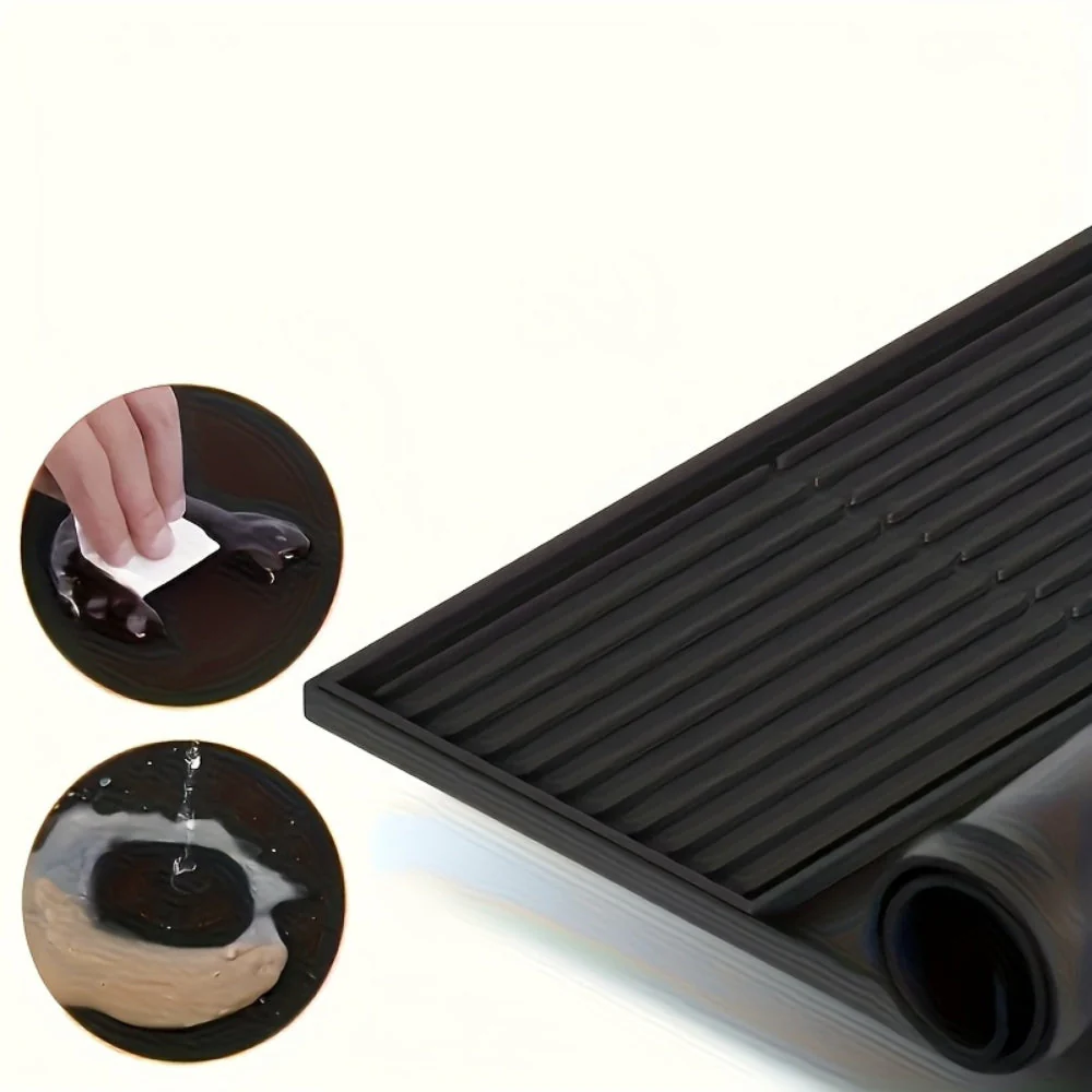 Multifunctional Silicone Coffee Bar Mat with Drainage - Image 7