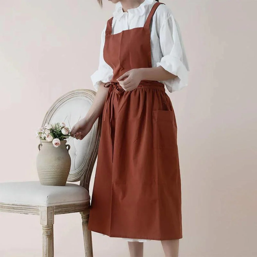 Multipurpose Cotton Apron With Pockets - Image 5