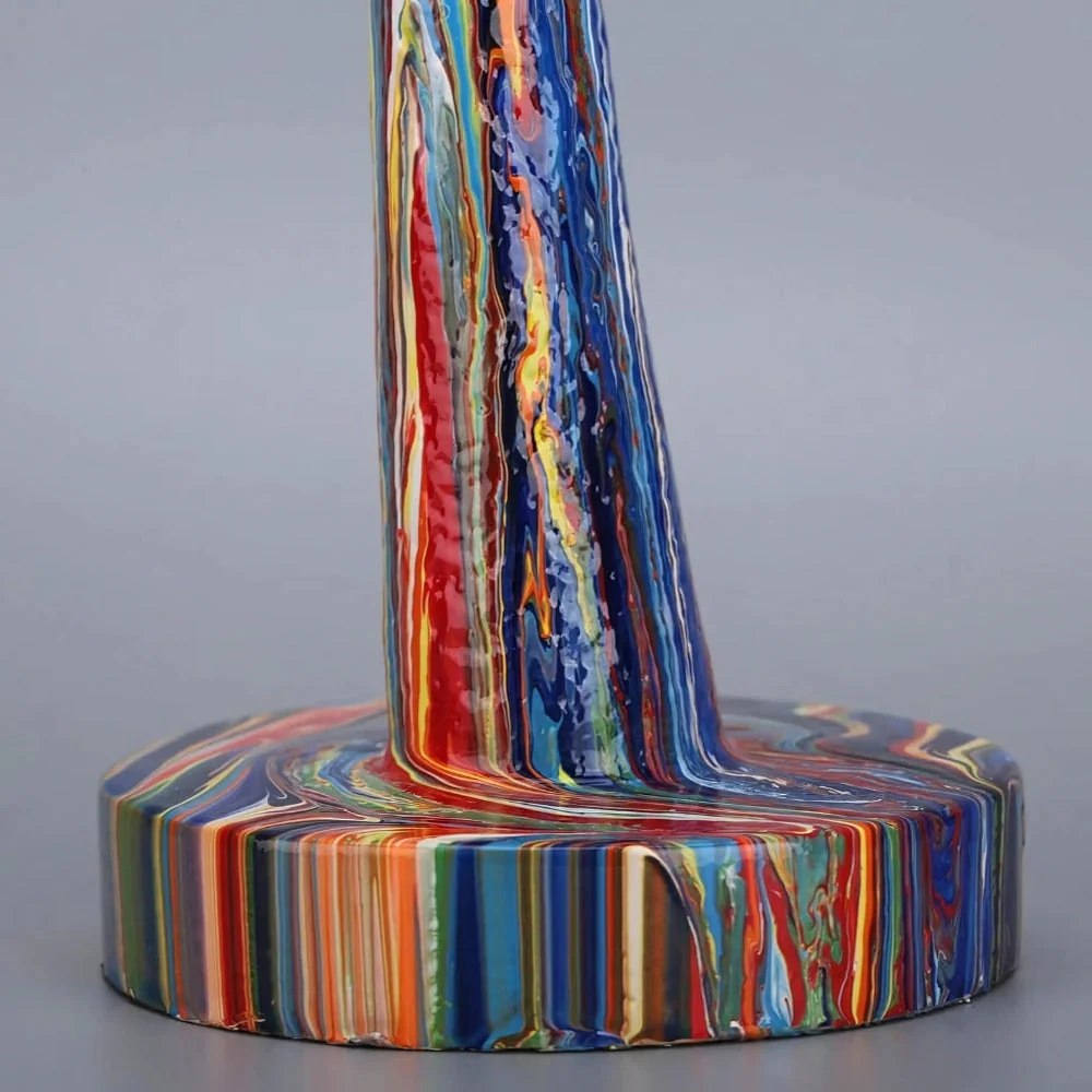 Female Thinker Colorful Art Sculpture - Image 6