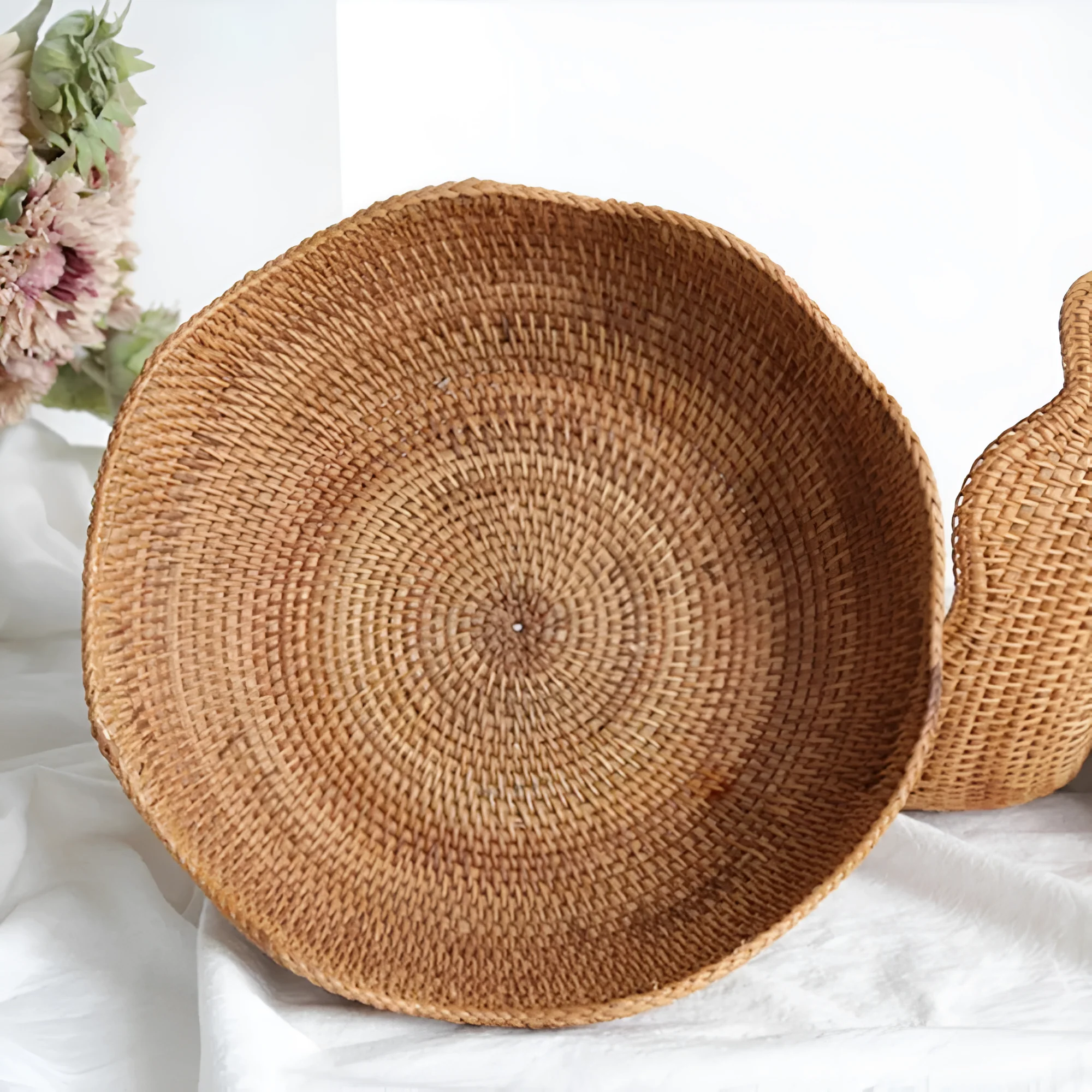 Natural Rattan Handwoven Fruit Basket - Image 11