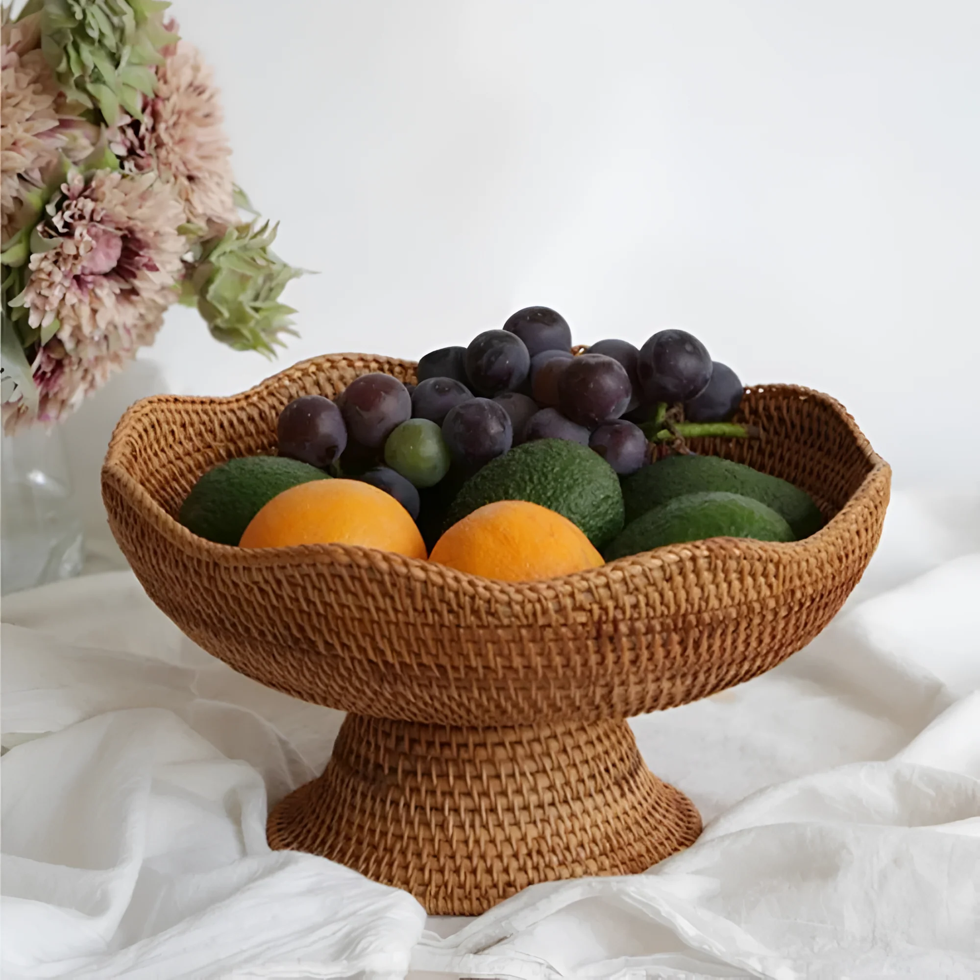 Natural Rattan Handwoven Fruit Basket - Image 5