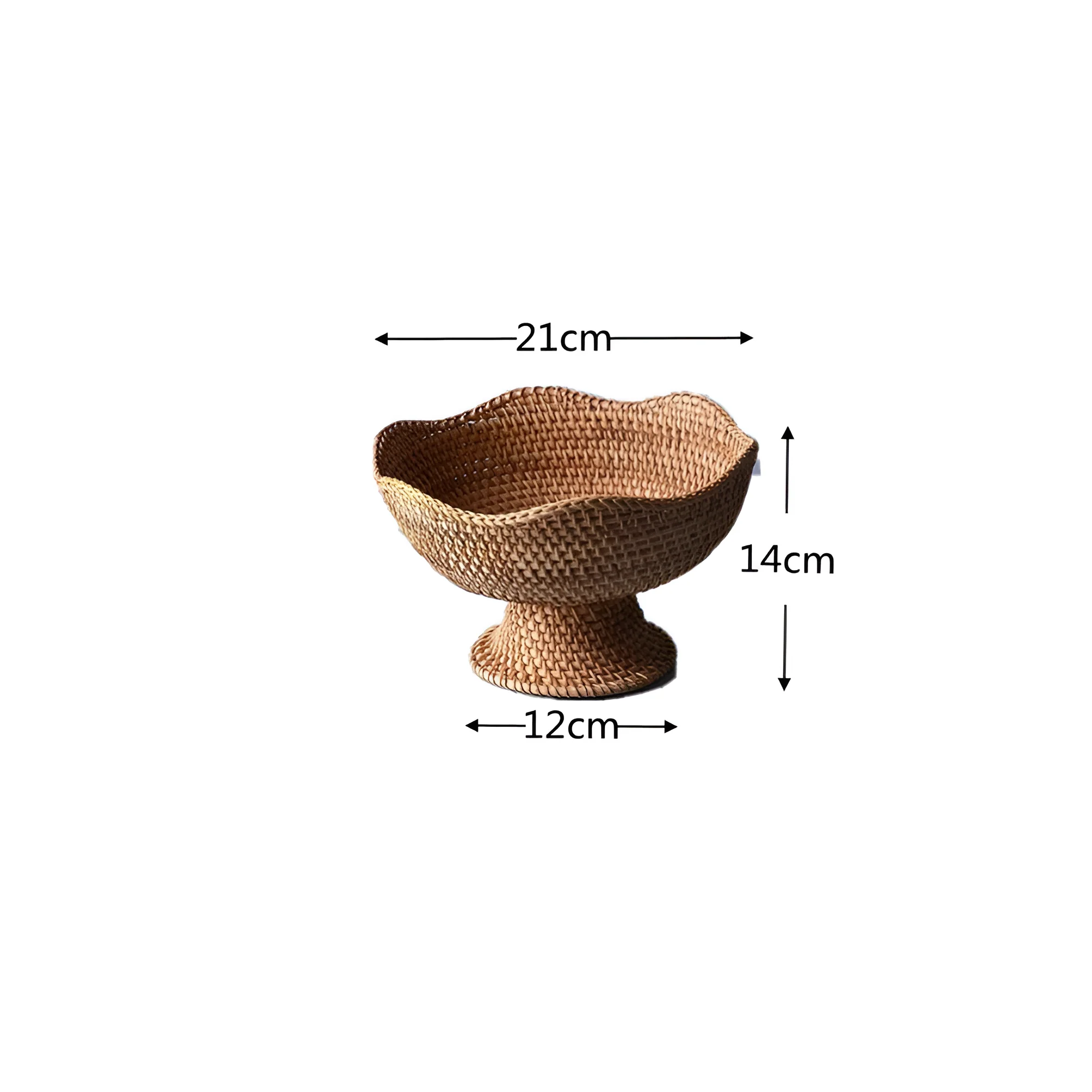 Natural Rattan Handwoven Fruit Basket - Image 7