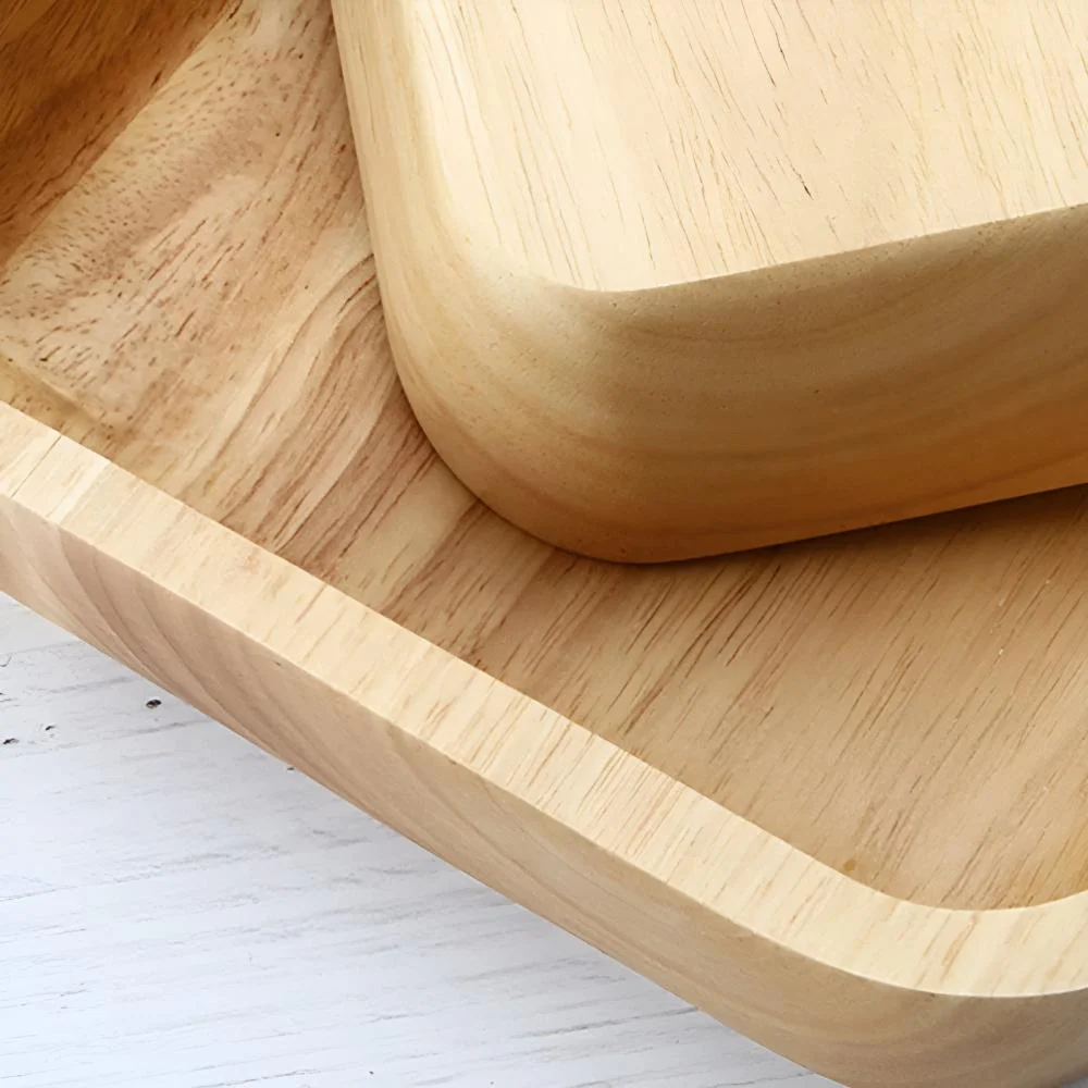 Natural Wood Square Bowl - Image 7