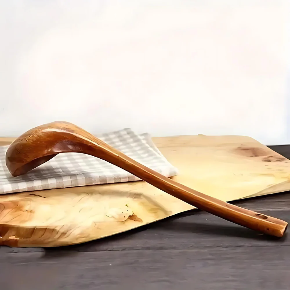 Natural Wooden Soup Spoon - 1pc - Image 4