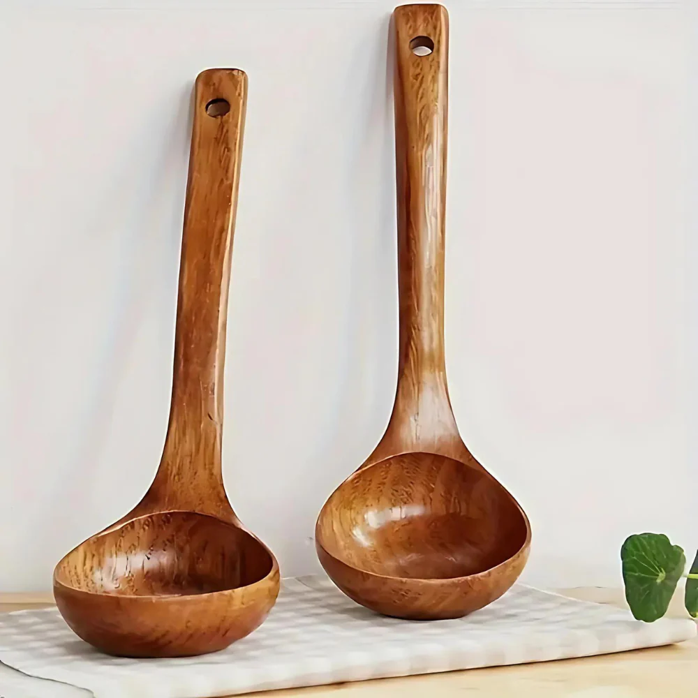 Natural Wooden Soup Spoon - 1pc - Image 5