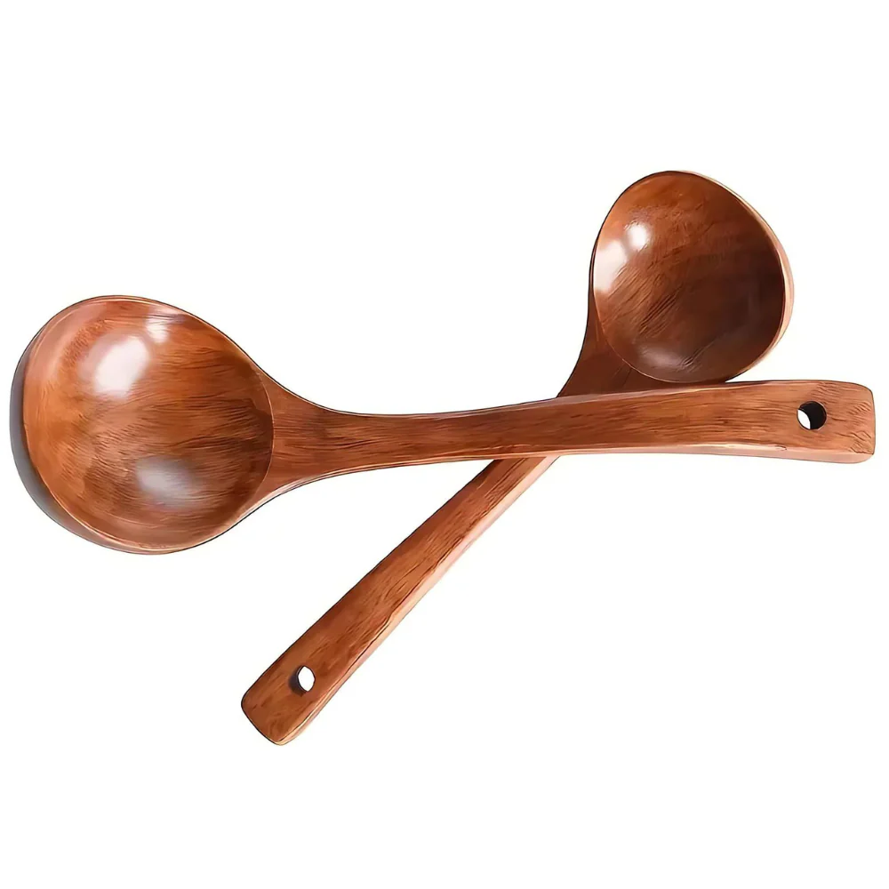 Natural Wooden Soup Spoon - 1pc - Image 6