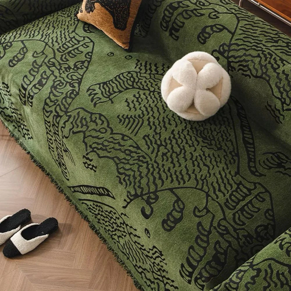 Nature Sketch Pattern Sofa Cover - Image 3